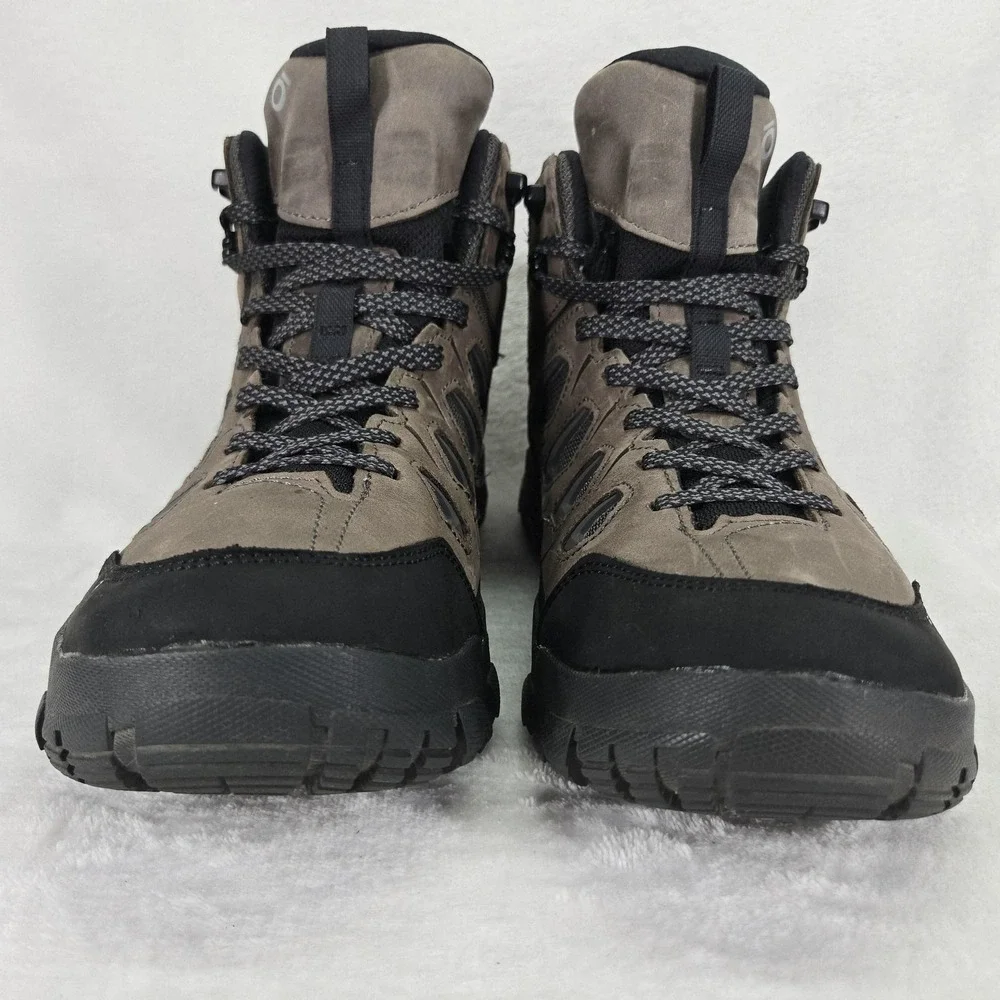 Oboz Boots Mens 10.5 Brown Sawtooth Nubuck BDRY Waterproof Cordura Hiking Trail
